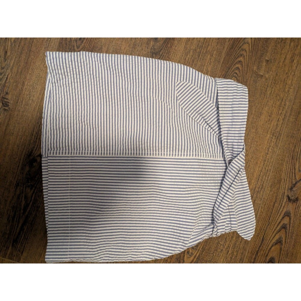 Vineyard Vines Blue White Nautical Striped Tie Waist Side Zip Mini Skirt Size 00 - Picture 3 of 9
